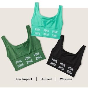 PINK Victoria's Secret Green Athletic Sports Bra